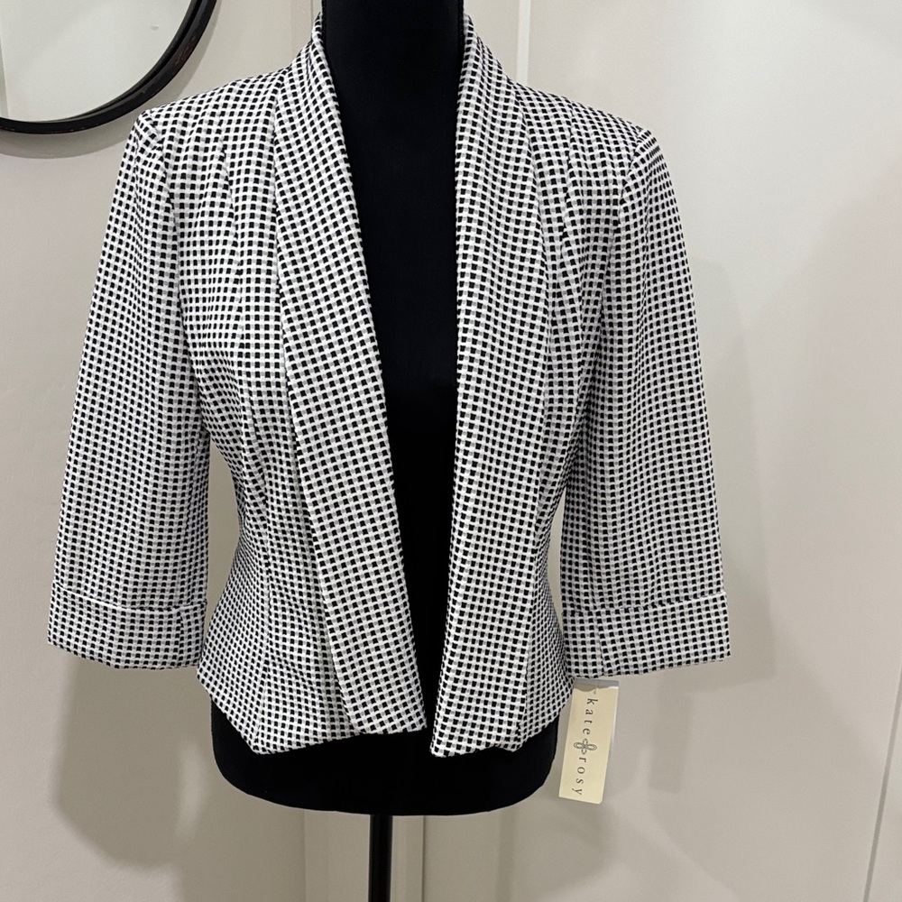 Elegant Black and White Women's Blazer